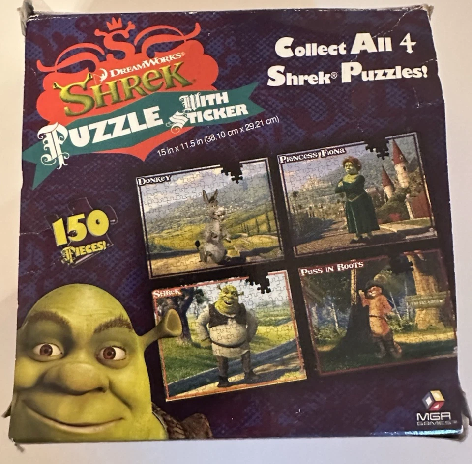 Shrek Puzzle 150 Piece Princess Fiona NEW Box has shelf wear - Image 3 of 4