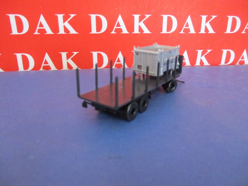 1/87 Modellino Camion Rimorchio Stanti Grigio Scuro con Container Aperto DB - Immagine 4 di 4