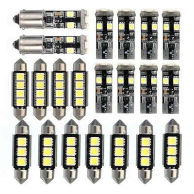 21Pcs Auto LED Glühbirnen Canbus Innenspiegel Beleuchtung Kuppel Karte Lampe