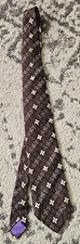 Vintage 1960s Brown And Cream Abstract Neck Tie