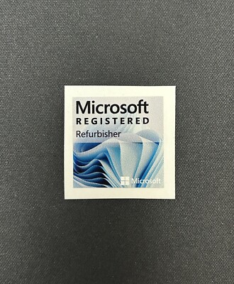 1x Microsoft Registered Desktop / Laptop sticker label (NEW) | eBay