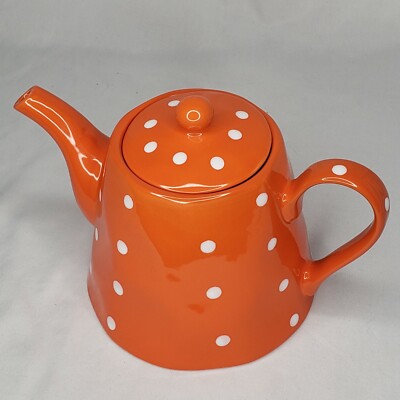 Maxwell & Williams Sprinkle - Orange Polka Dot Teapot