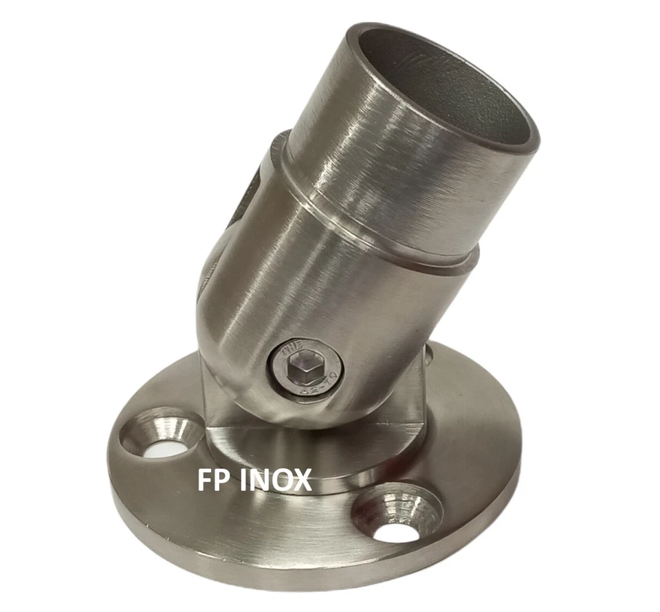 FP INOX Platine murale articulée inox A2 Satinée Pour Tube Diamètre 42.4mm Garde Corps