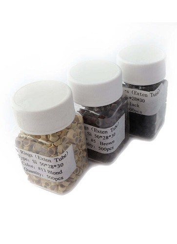 400 Premium Micro Beads For Hair Extensions - Silicone Lined, 5mm X 3mm, Aluminium Rings 3 thumbnail image