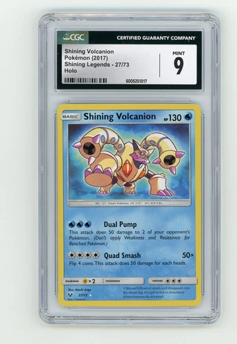 Shining Volcanion Pokemon (2017) Shining Legends #27/73 Holo CGC 9 MINT