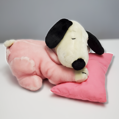 Baby Snoopy in Pink Sleeping Plush 2011 Cedar Fair 12