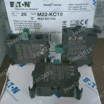 20pcs New EATON  M22-KC10  Auxiliary contacts