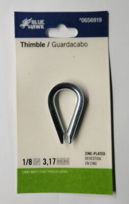 #ad #ad Blue Hawk 1 8in Thimble Light Duty Zinc Plated 0656919 $7.99