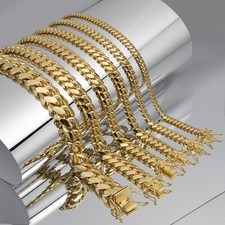 Solid 10K Yellow Gold Miami Cuban Link Bracelet Real 10K All Sizes