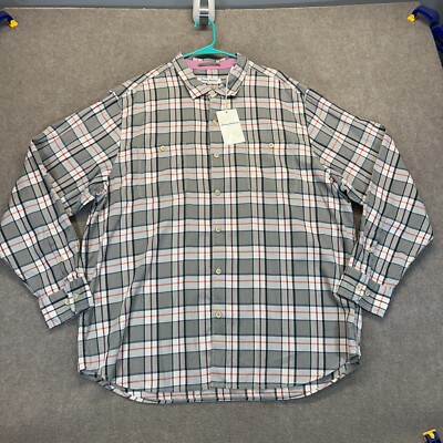 Tommy Bahama Shirt Men's 2XL Harbor Herringbone Twill Long Sleeve