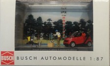 BUSCH    (Spur H0)   46173    Diorama  Smart Fortwo Sommer Idylle + OVP