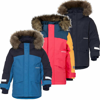 Didriksons Bjarven Kinder Parka Isoliert Wasserdicht Kuscheljacke Schulmantel 
