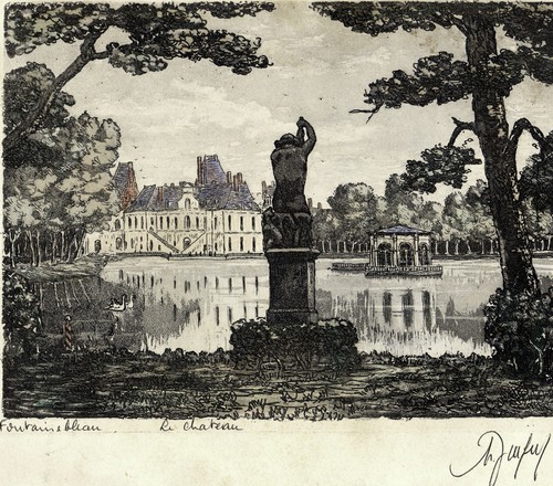 Fontainebleau le Chateau vu de