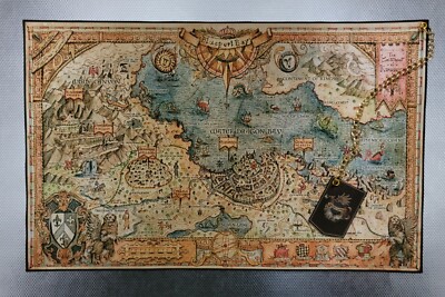 Octopath Traveller Custom Made Cloth Map of Blueport Bay