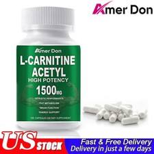 Pure Acetyl L-Carnitine 100g, 1500mg Per Serving, 120 Servings High Potency