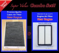 COMBO SET For 2014-2020 ROGUE Engine & CARBONIZED Cabin Air Filter US SELLER