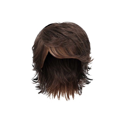 Mens Wig Brown Short Layered Natural Wave Synthetic Male Wigs With Bangs | eBay Mens Wig Brown Short Layered Natural Wave Synthetic Male Wigs With Bangs | eBay