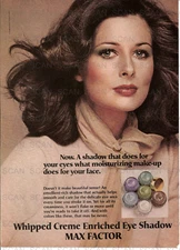 1976 Max Factor Eye Shadow Vintage Magazine Ad Beautiful Woman