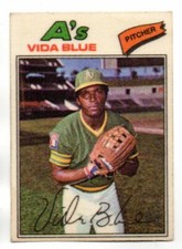 1977 TOPPS CLOTH STICKER RARE VIDA BLUE #4 VINTAGE 1970S SET BUST BREAK A