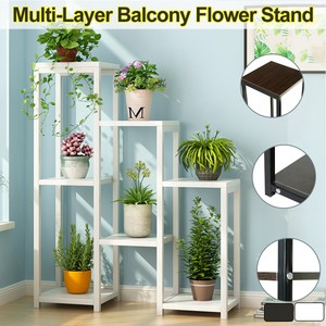 Steel Frame Sheet Shelf Flower Pot Plant Stand Rack Garden Indoor