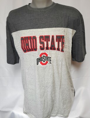 Mens Profile Varsity Ohio State OSU Buckeyes NCAA Grey Logo B&T Tee Shirt