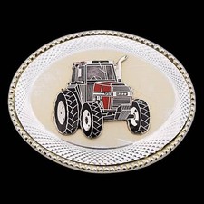 Case IH International Harvester Tractor Farming Ag 1980s Vintage Belt Buckle