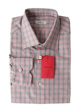 Kiton Pink Check Cotton Shirt - Slim - KT4272212