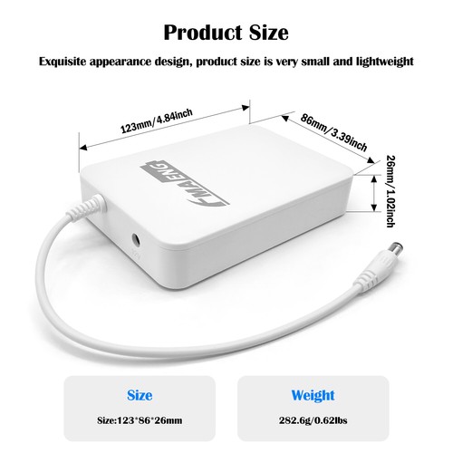 Batería de iones de litio 5-10AH DC 12V 1.2A Fuente de alimentación ininterrumpida POE UPS - Imagen 16 de 16