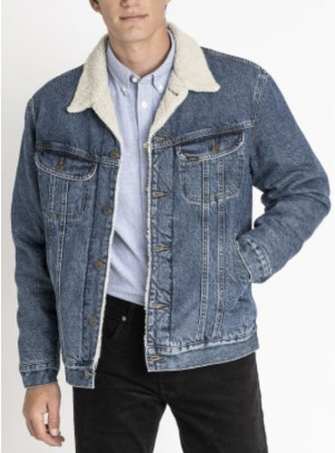 Mens Lee Rider sherpa denim jacket 