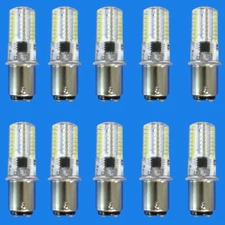 10x BA15D 64 3014 LED Bulb 120V Fit Singer 221/301A/401 Equivalent 20W White H