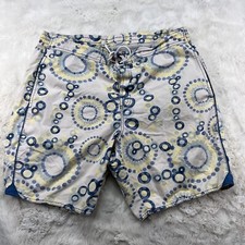 Tommy Bahama Mens Size L 38   Board Shorts Blue Yellow Circle Print
