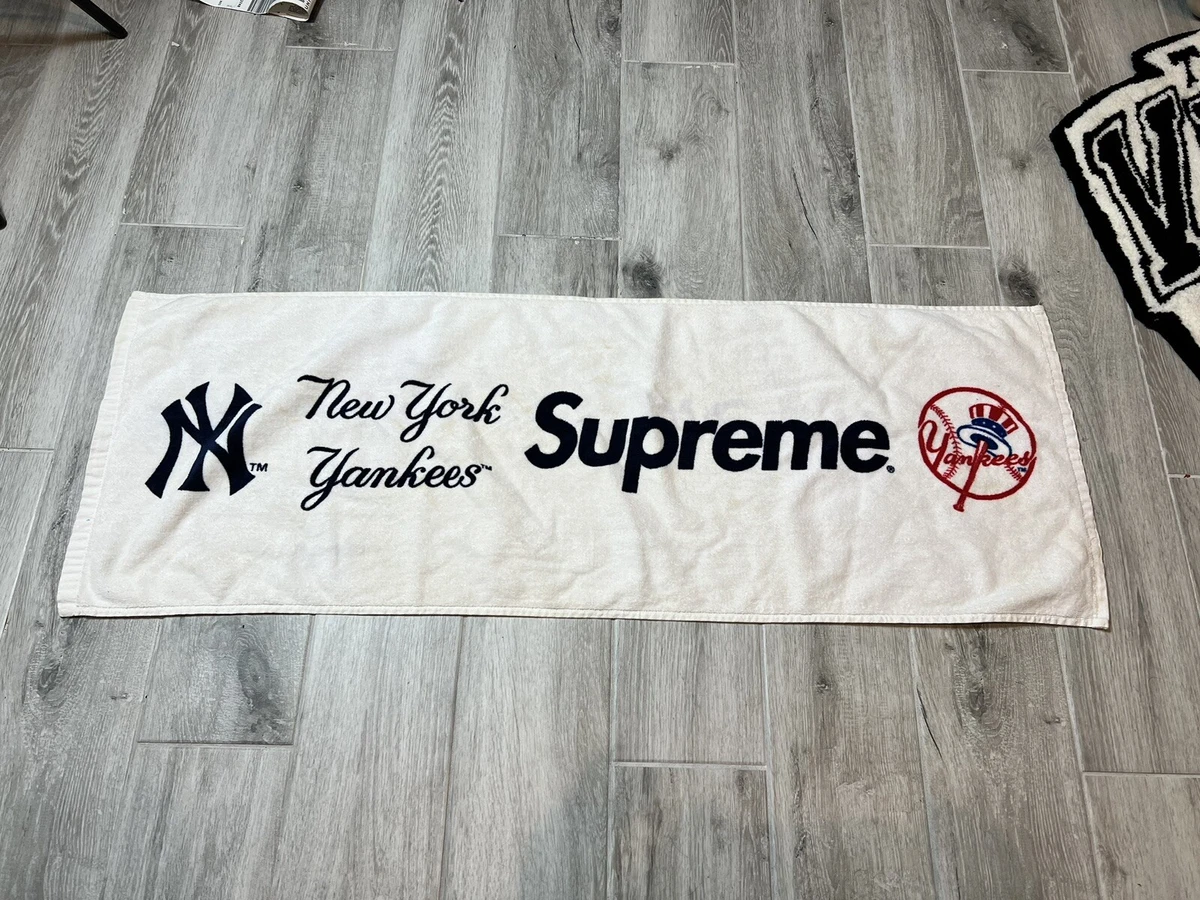 SS15 Supreme x NY New York Yankees Hand Towel White 47brand