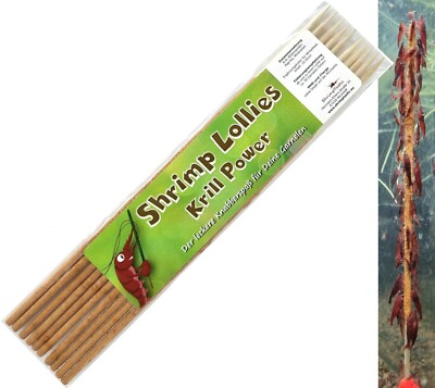 Shrimp Lollies Krill Power (10 Stück) Futterstangen Lolly Garnelen Sticks NEU