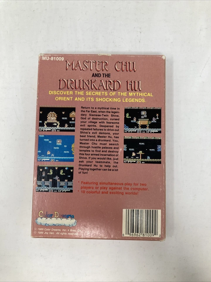 Master Chu And The Drunkard Hu Nintendo NES Completo en Caja CIB Foto 2 de 4