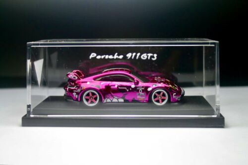 Hot Wheels Porsche 911 GT3 Pink Spectraflame CUSTOM MADE With Display Case