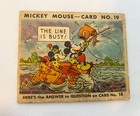 1935 Mickey Mouse Bubble Gum Card #19 ~ The Line Is Busy!