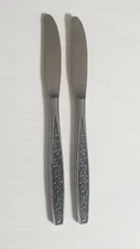 2 Everbrite Premier EVS 37 Stainless Knives Japan 8 7/16" Floral Vine Ivy
