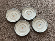 Set of 4 Vintage International Tableworks Marmalade Strawberry Saucers Plates