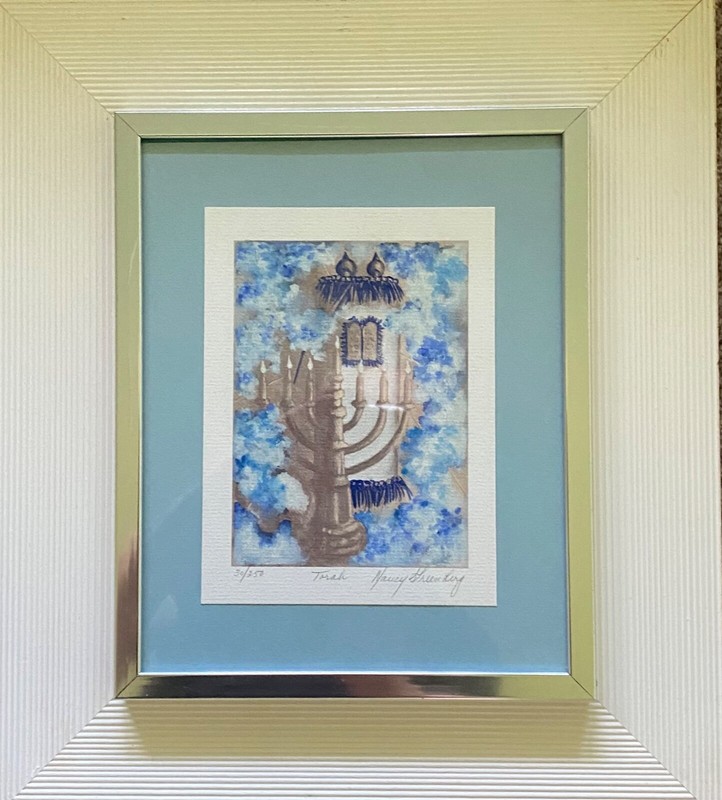 JUDIAC ART - NANCY GREENBERG - TORAH 30/250 BEAUTIFULLY FRAMED