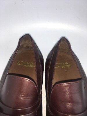 E.T. Wright Mens Sz 12 A- Slip-On Cordovan Brown Leather 