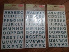 Rub On Transfers Alphabet Upper Case ABC's Letters, Crafters Square 3 Pieces 