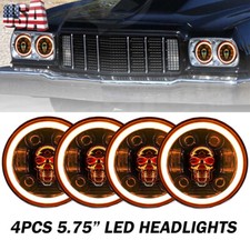 4pcs 5.75 5-34 Inch Round Led Headlights High Low Beam H4 For Buick 1958-1975