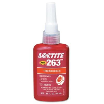 Loctite 263 High Strength Red Threadlockers, 50 Ml, 1 in Thread