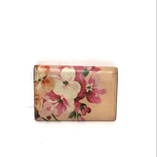 Authentic Gucci Flower Graphic 6 hook Key Case Leather