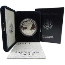 1996 P American Silver Eagle Bullion Proof $1 Coin Collectible OGP COA