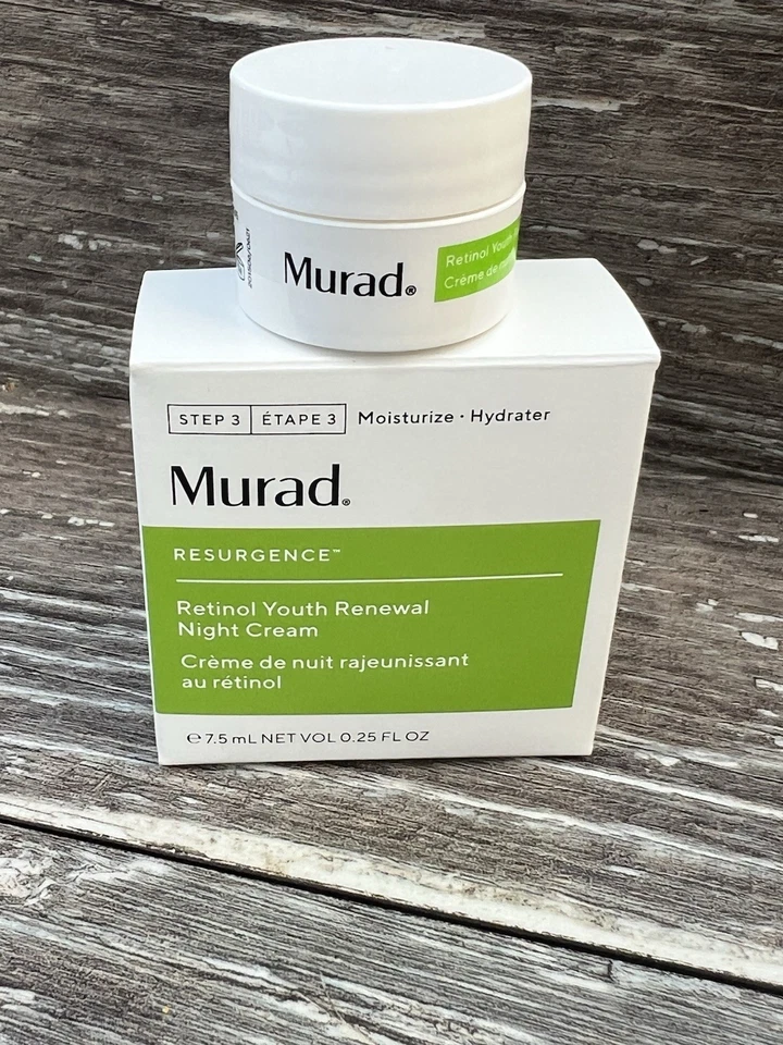 Ночной крем Murad Resurgence с ретинолом для обновления молодости дорожный размер 0,25 жидк. унции новый - Изображение 3 из 4