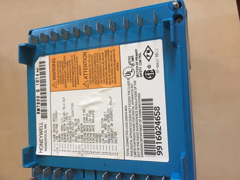HONEYWELL RM7800 G 1018 BURNER CONTROL ,HONEYWELL RM7800G1018,AP,AJ,SJ,SF,SE - Image 4 of 4