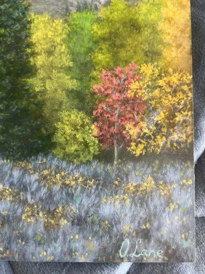 原版帆布油画面板 12x12 英寸 - 犹他州秋色 - 艺术 — 第 3/4 张图片