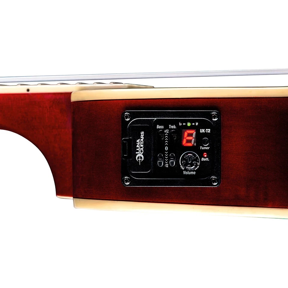 Luna Flora Concert 尤克里里透明紫色火焰枫木 — 第 4/4 张图片