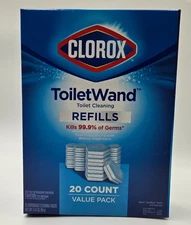 Clorox Toilet Wand Disinfecting Refills Disposable Wand Heads 20 Ct NEW